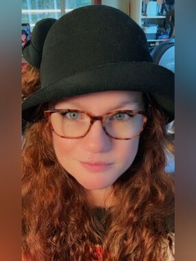 Scala Black Wool Cloche Hat with Band & Buckle